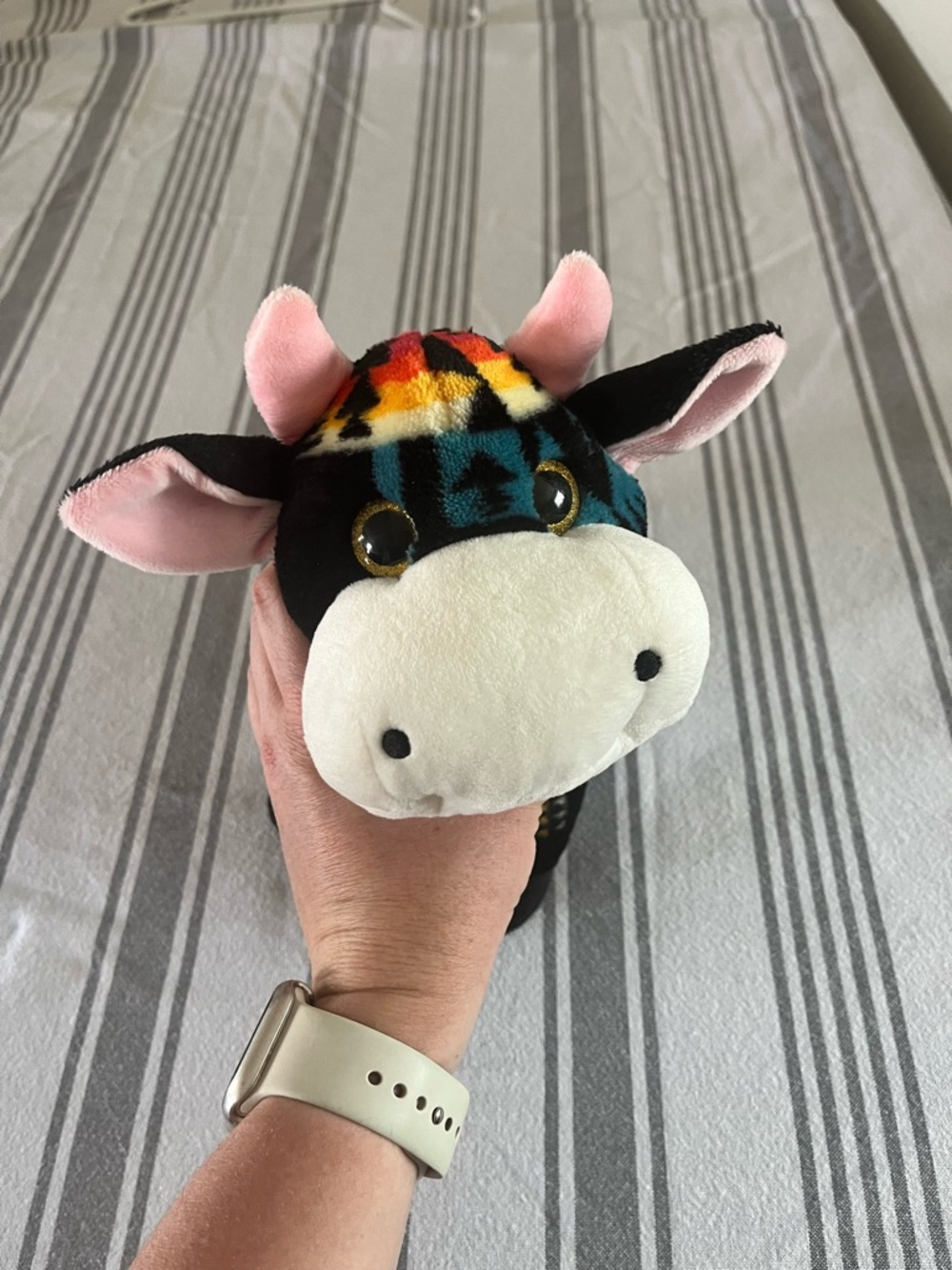 Multicolor Patterned Cow- Aztec Western Turquoise - Picture 2 of 5